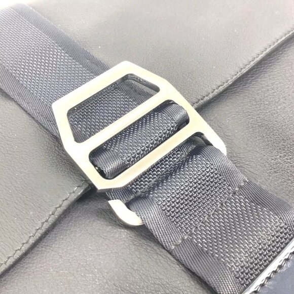 HERMES City slide pouch bag Clutch bag Leather Navy - Picture 12 of 15